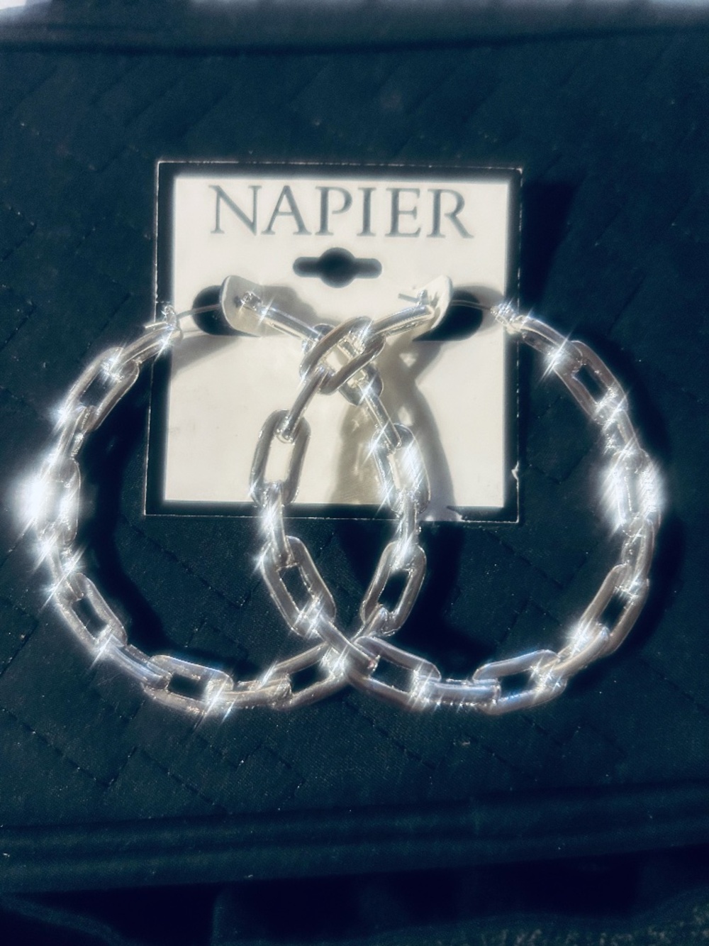 Napier silver earrings